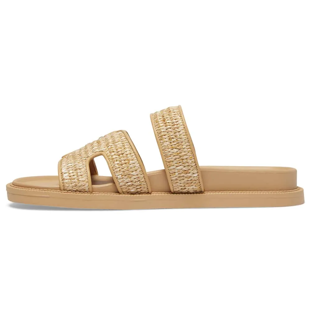 Guru Slide in Tan Raffia