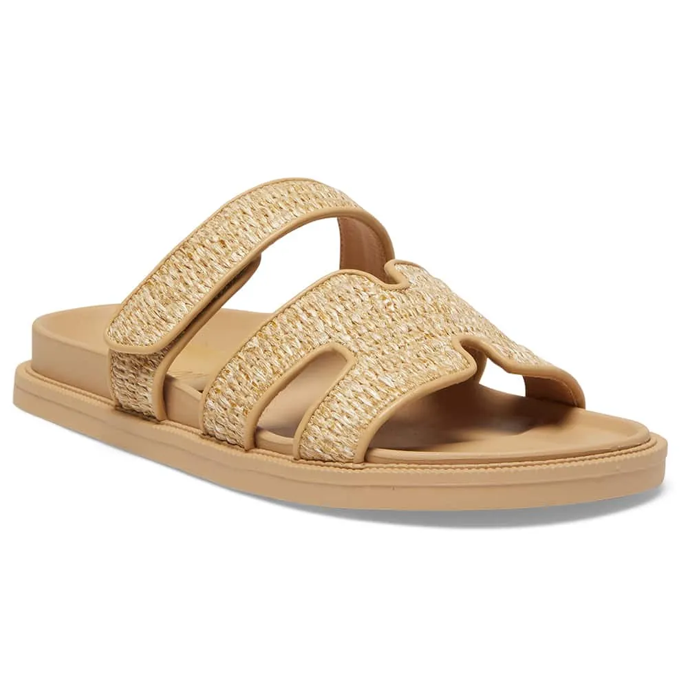 Guru Slide in Tan Raffia