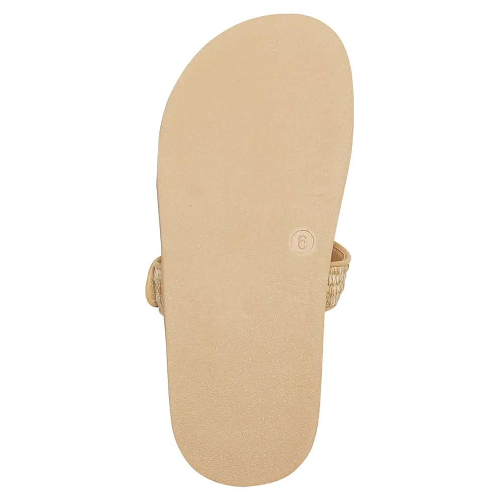 Guru Slide in Tan Raffia