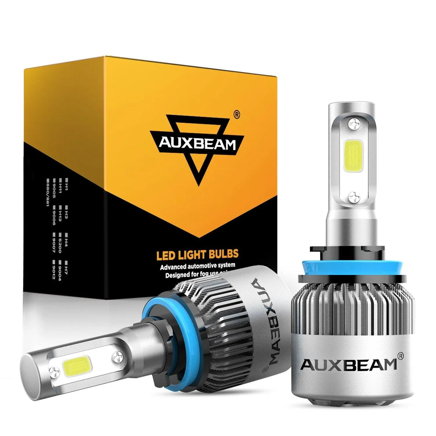 H11/H8/H9 LED Headlight Bulbs 72W 8000ML S2 Series Super Brightes COB 6500K Cool White | 2 Bulbs