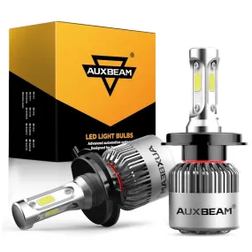 H4/9003 LED Headlight Bulbs 72W 8000ML S2 Series Super Brightes COB 6500K Cool White | 2 Bulbs