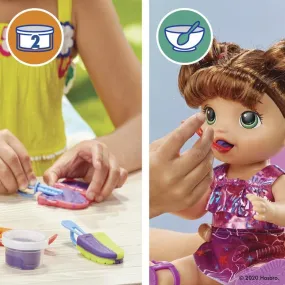 HASBRO  Baby Alive Sunshine Snacks Blonde: With the included solid reusable doll food, ice pop mold and stick, kids can make ice pop shapes to feed Baby Alive Sunshine Snacks doll - F1680