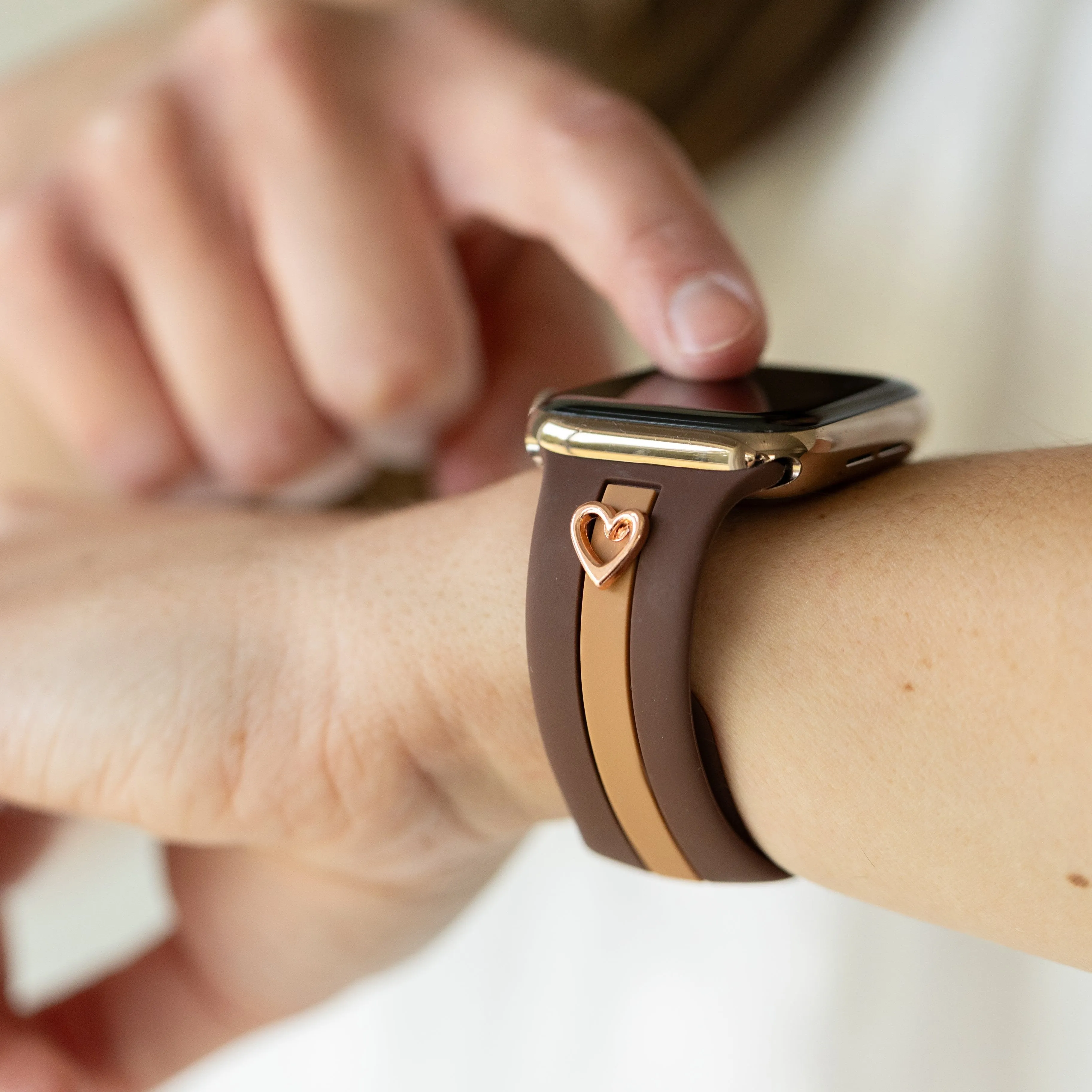 Heart to Love ♡ Cocoa & Caramel Smart Watch Band