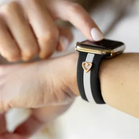 Heart to Love ♡ Midnight Black & White Smart Watch Band