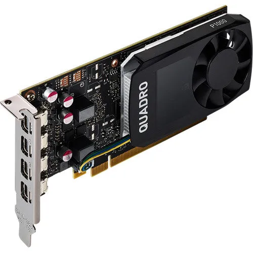 HP NVIDIA Quadro P1000 4GB Graphics Card, PCIe 3.0x16, 4xMini DisplayPorts - 1ME01AT