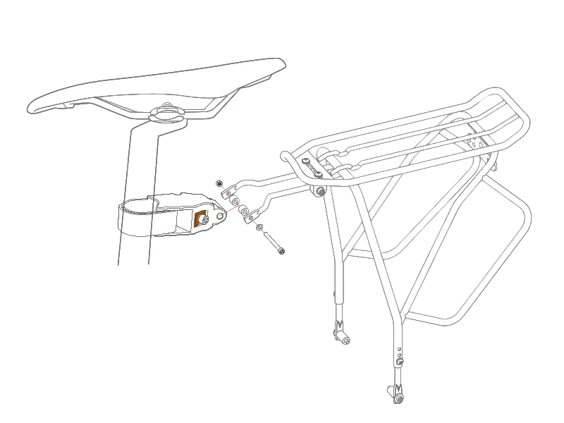 IBERA Bike Carrier Mount Adaptor Seat Post Mount | IB-Q7