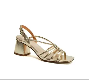 Jasmine Gold Open Toe Flat Sandals