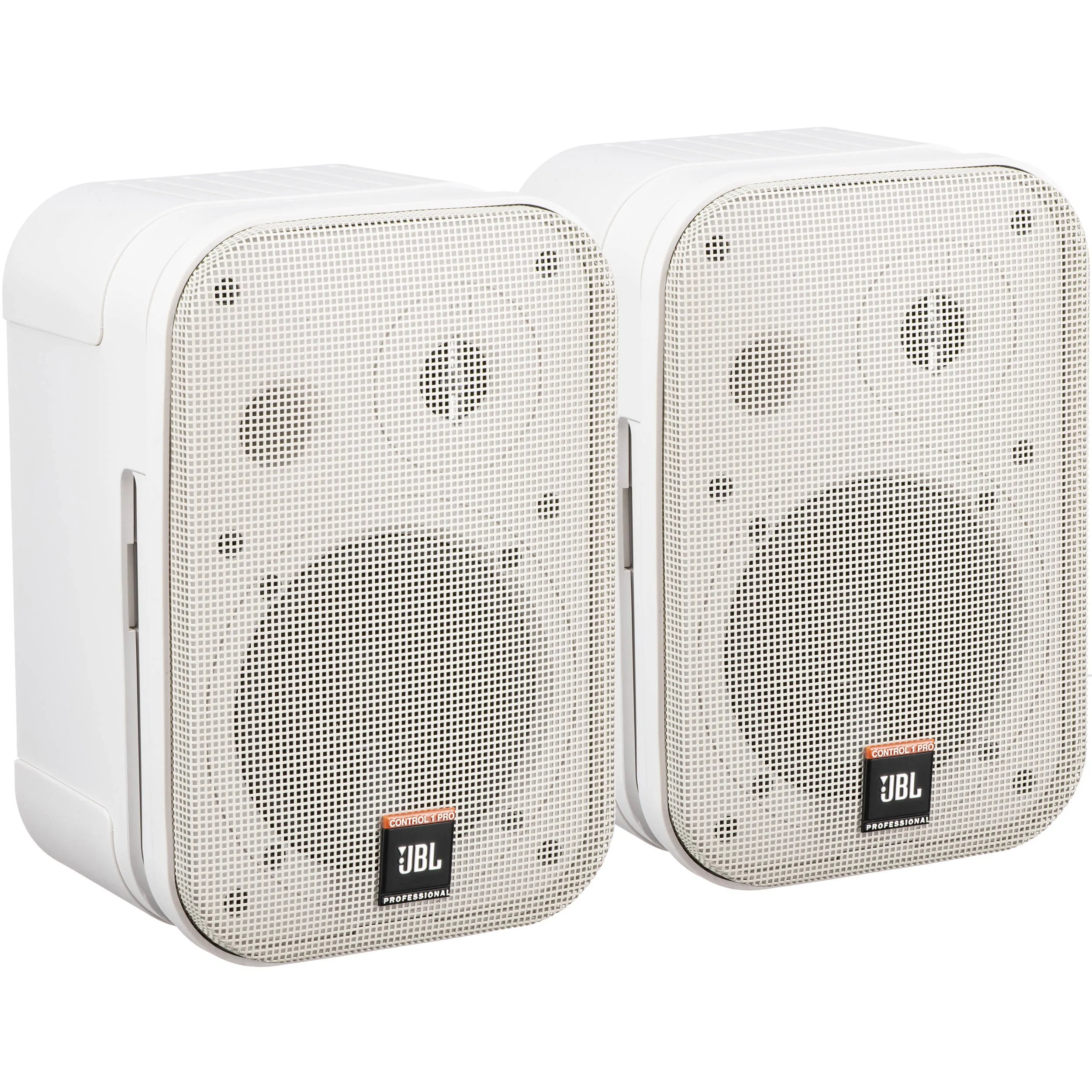 JBL C1PRO-WH Compact Loudspeaker (Pair, White) - 5"