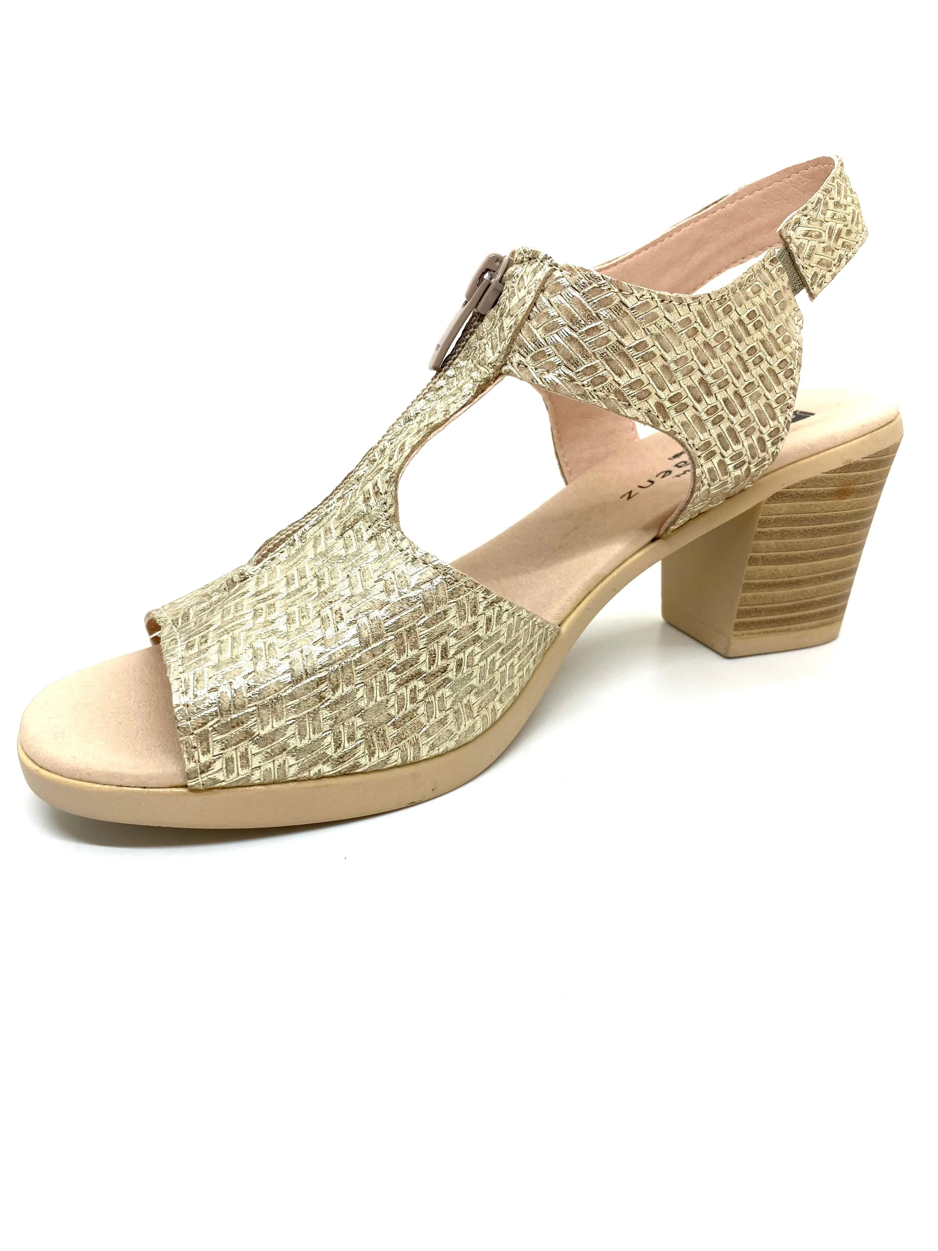 Jose Saenz Gloria Zip Detail Ladies Sandal