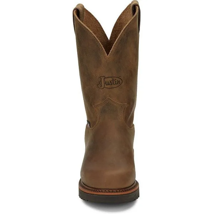 Justin Men's Blueprint 8" USA Western Work Boot -Tan- 4440