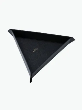 Leather Large Triangle Trinket Tray Black