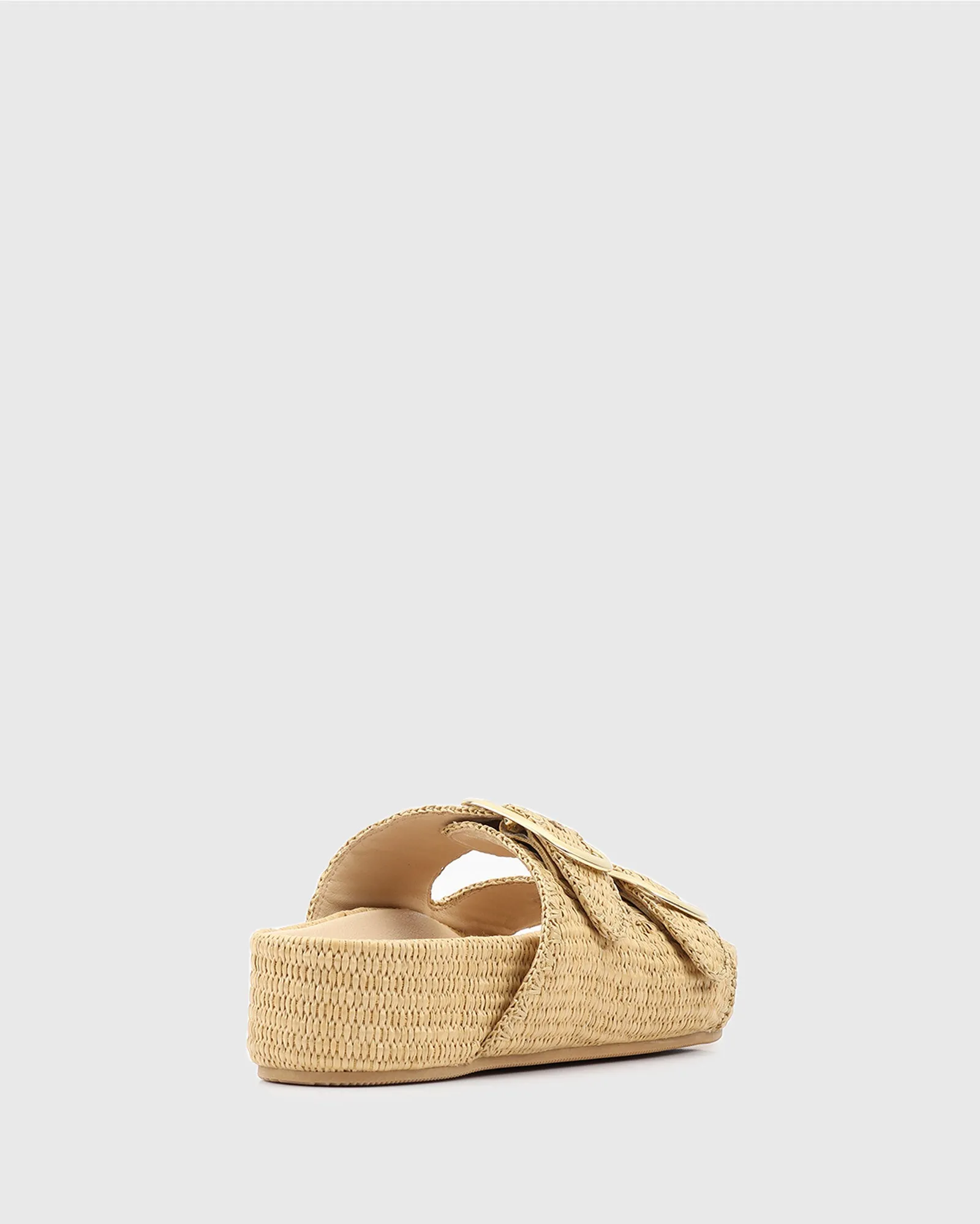 LYRY Raffia Platform Slide Sandals