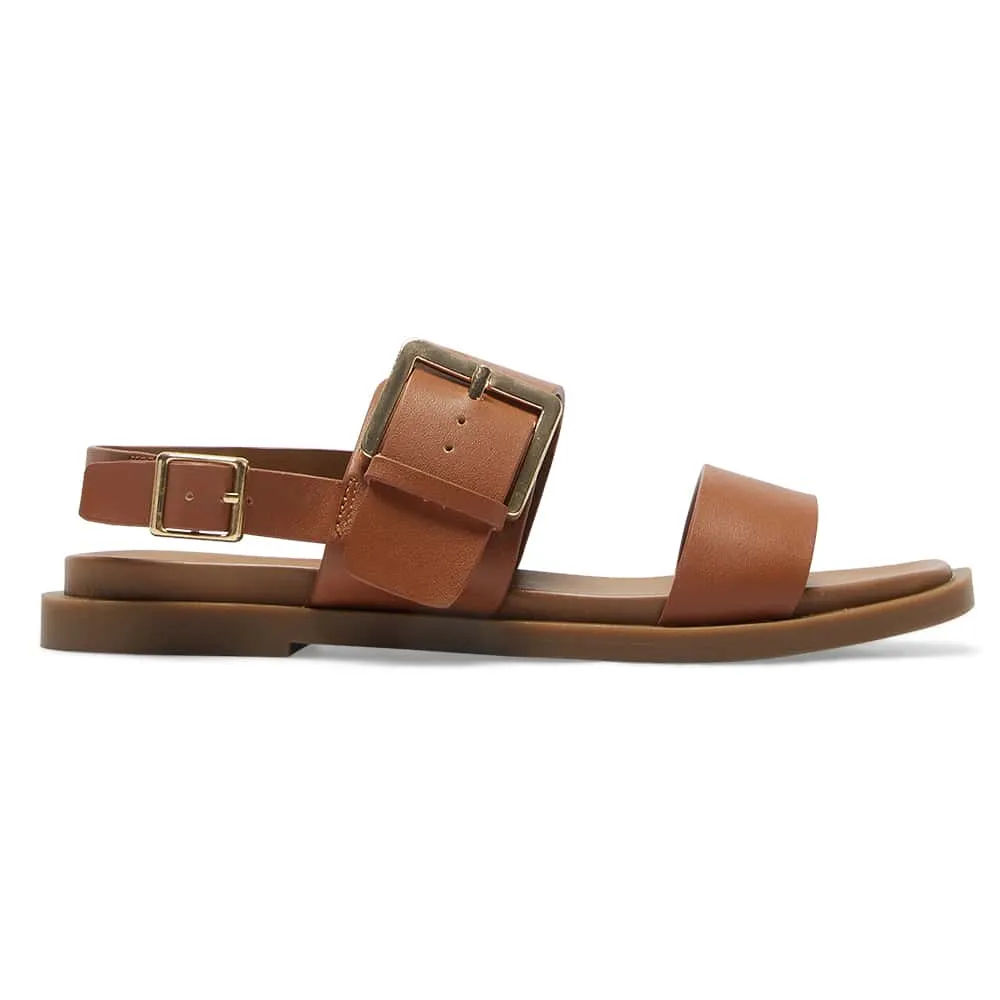 Meadow Sandal in Tan Leather