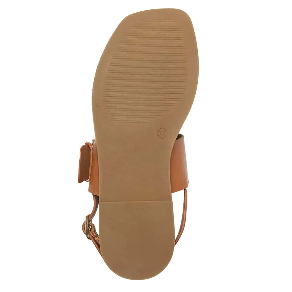 Meadow Sandal in Tan Leather