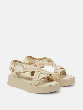 Mila logo platform sandals