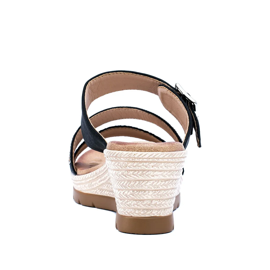 Monica Black Espadrille Sandal