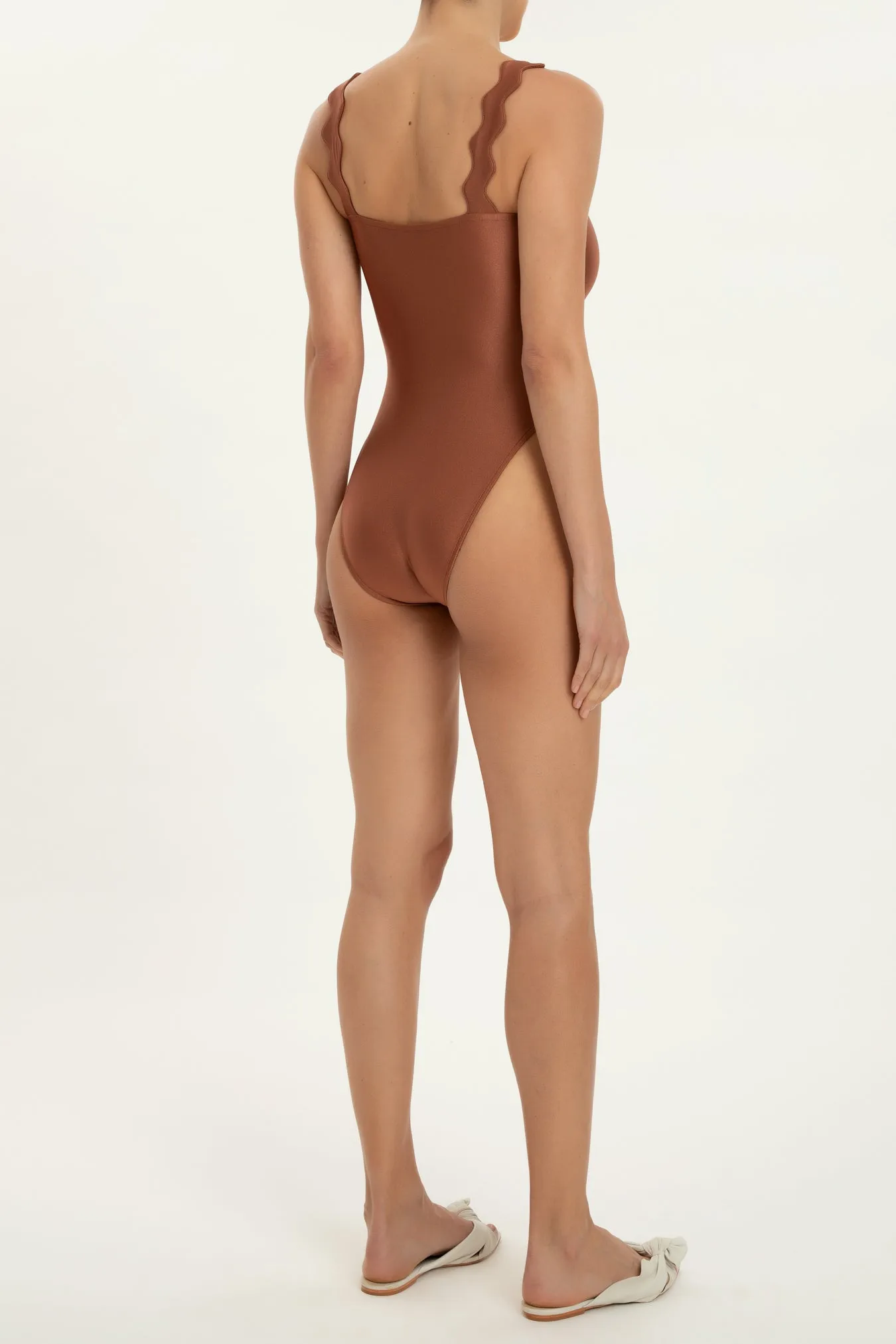 Moves High-Leg Swimsuit with Straps