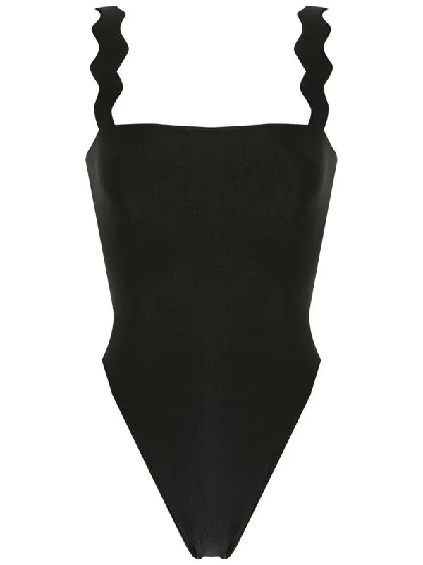 Moves High-Leg Swimsuit with Straps