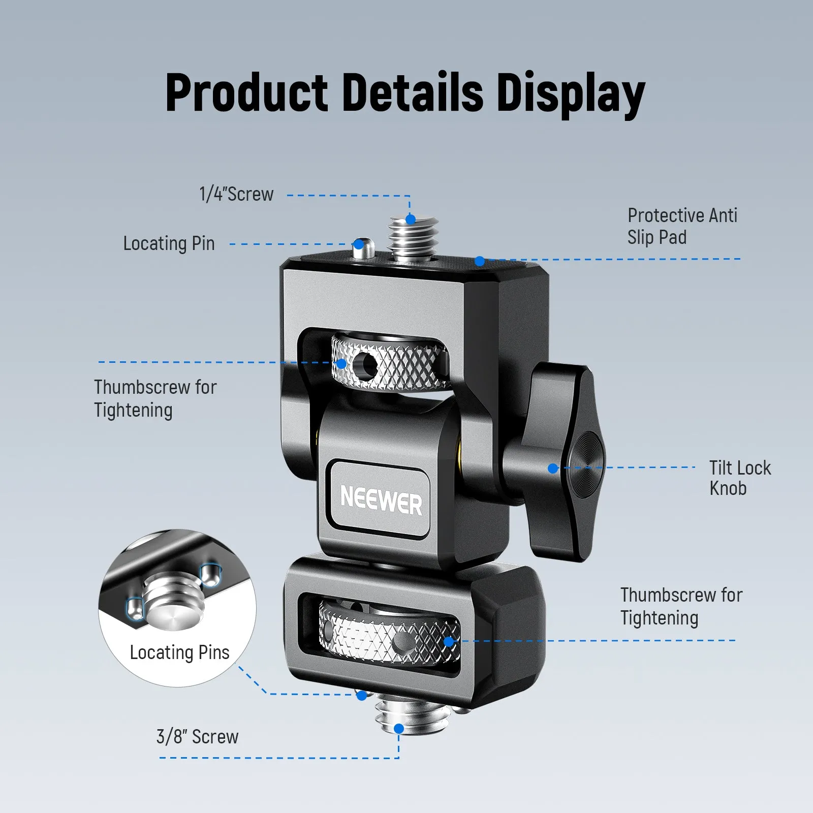 NEEWER MA004 Camera Monitor Mount With ARRI Locating