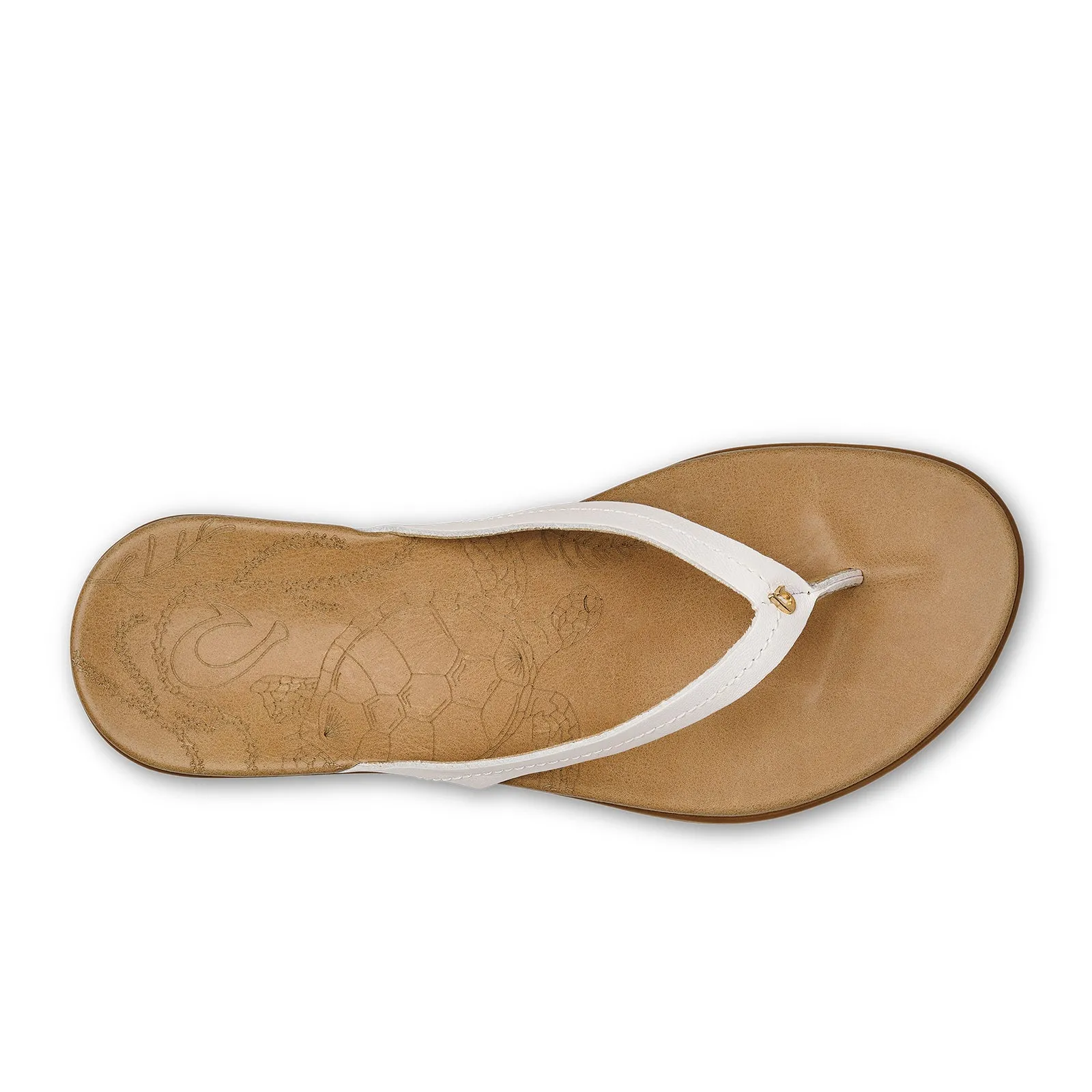 OluKai Honu Sandal (Women) - Bright White/Golden Sand