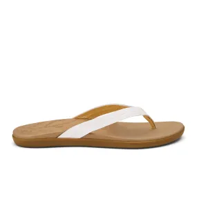 OluKai Honu Sandal (Women) - Bright White/Golden Sand