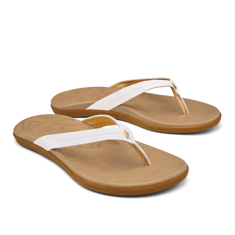 Olukai W Honu BRIGHT WHT / GOLDEN SAND