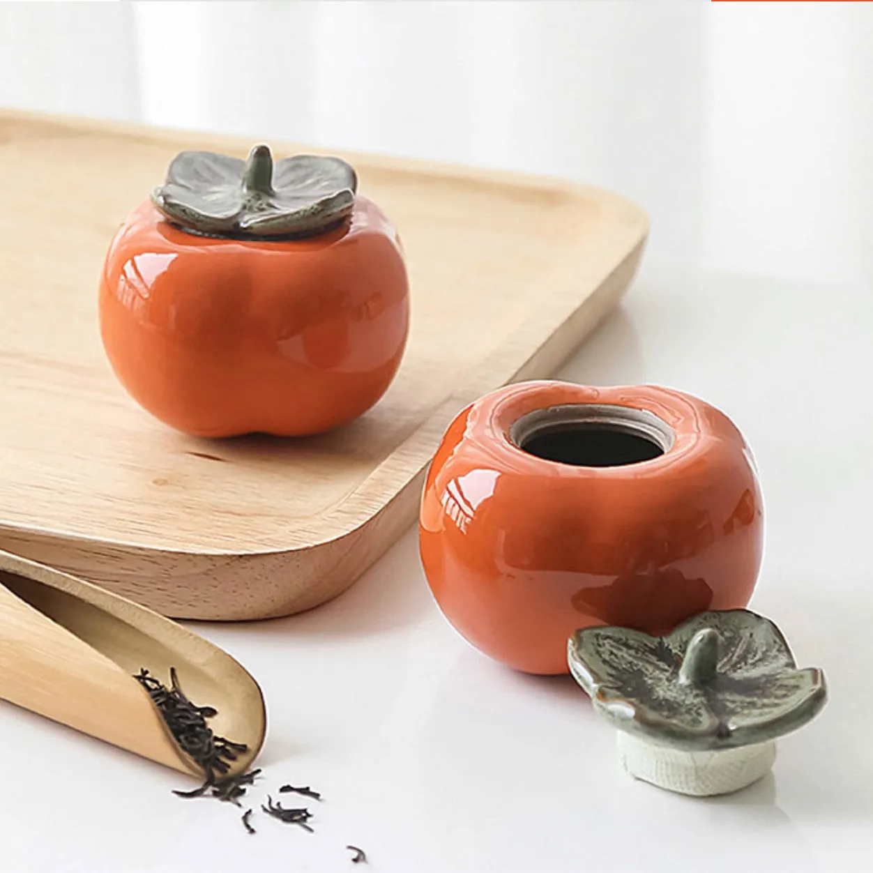 Persimmon Condiment Jars - Set of 2