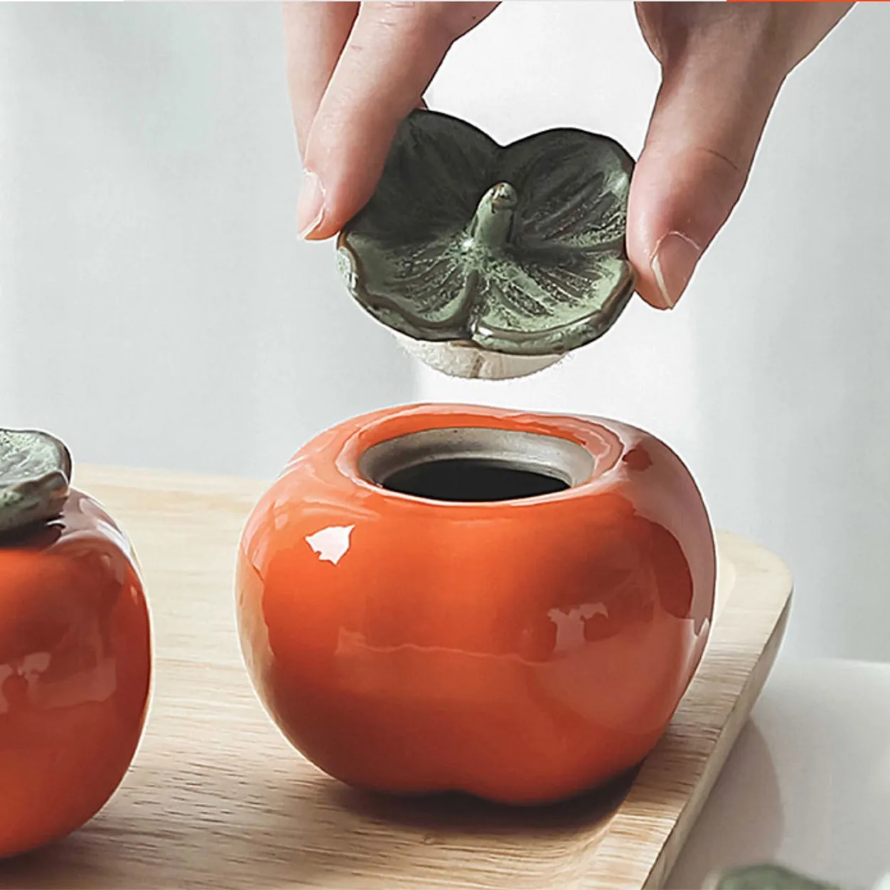 Persimmon Condiment Jars - Set of 2