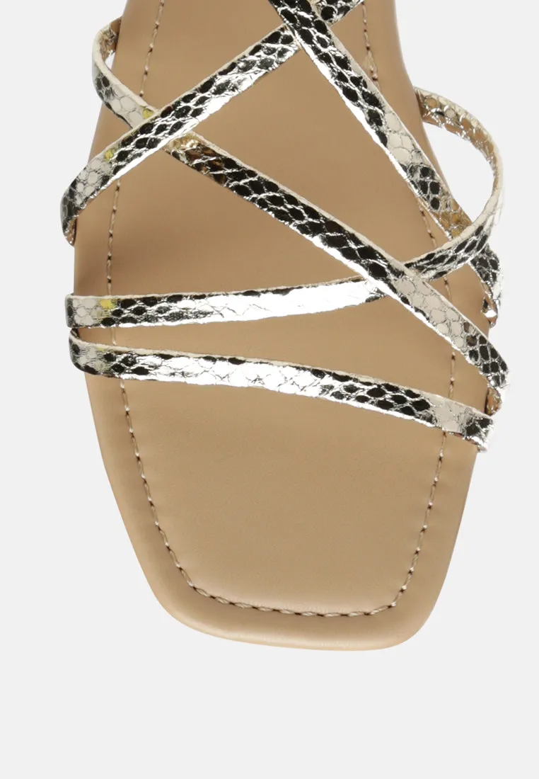 Petal Molly Cuddles Cross Strap Detail Flat Sandals