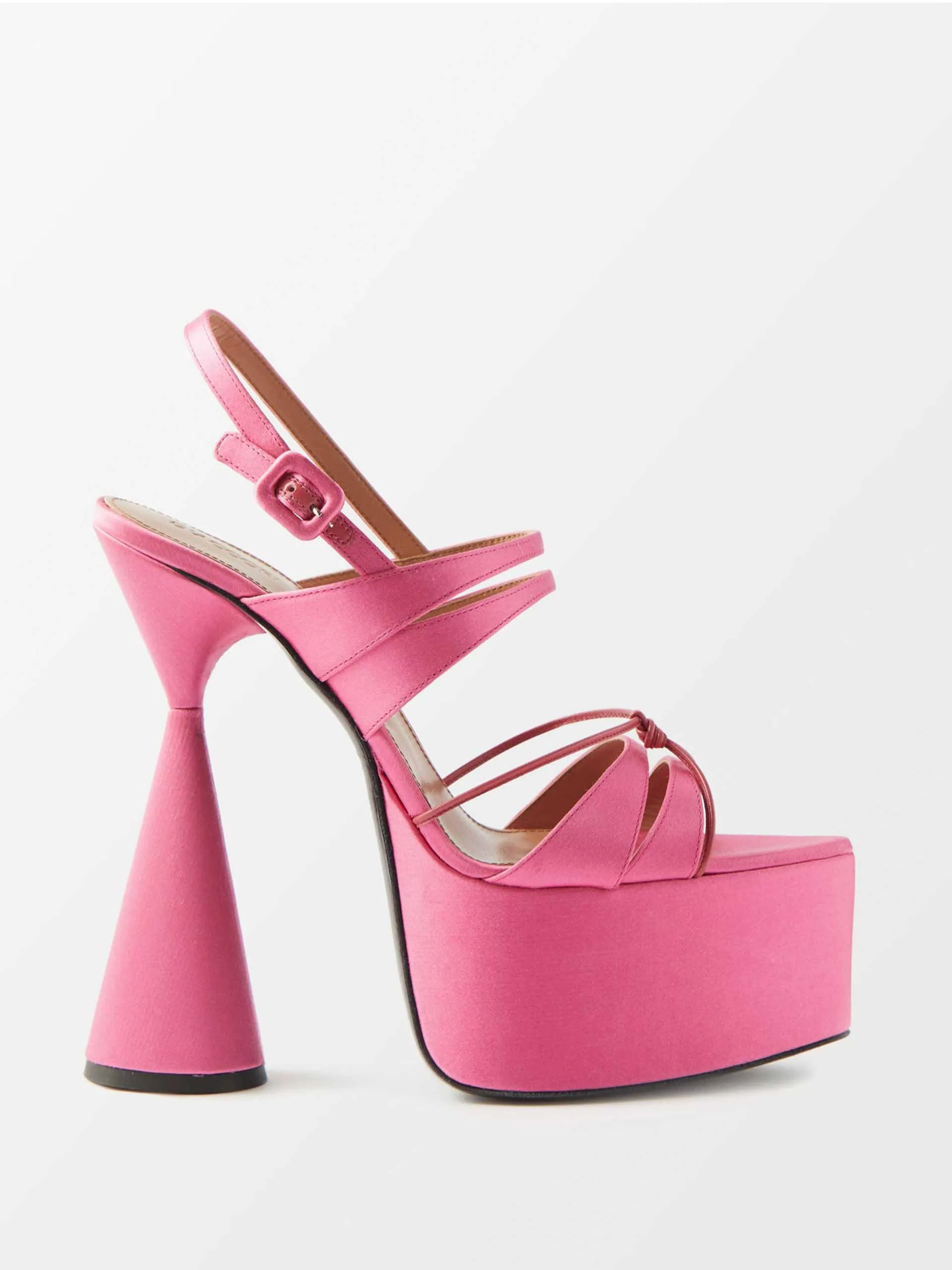 Pink platform sandals