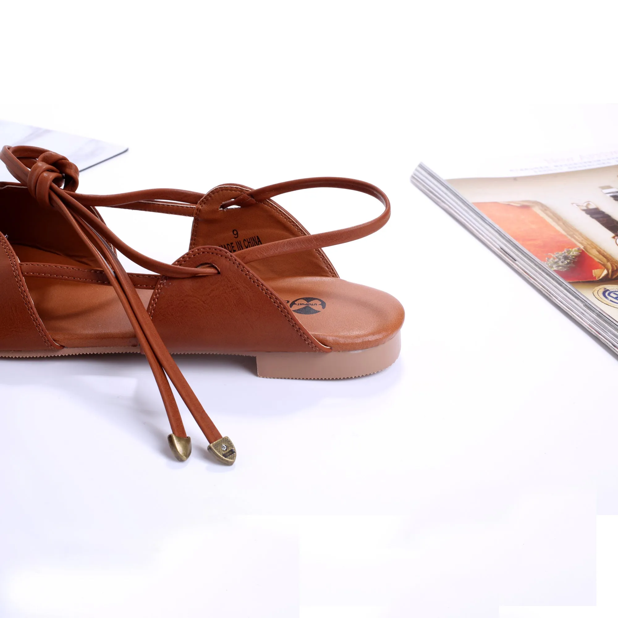 Princess Ann Gladiator Caramel Brown Sandals Inspired by Roman Holiday