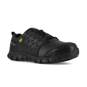 Reebok Sublite Athletic Work Shoe With Cushguard Internal Met Guard Men's Alloy Toe Rb4046 In Black