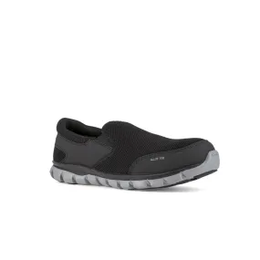 Reebok Sublite Cushion Work Athletic Slip-on Men's Alloy Toe Rb4037 In Black