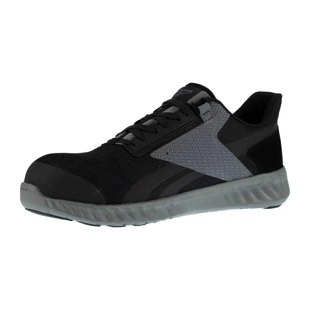 Reebok Sublite Legend Athletic Work Shoe Men's Composite Toe Rb4020 In Black And Grey