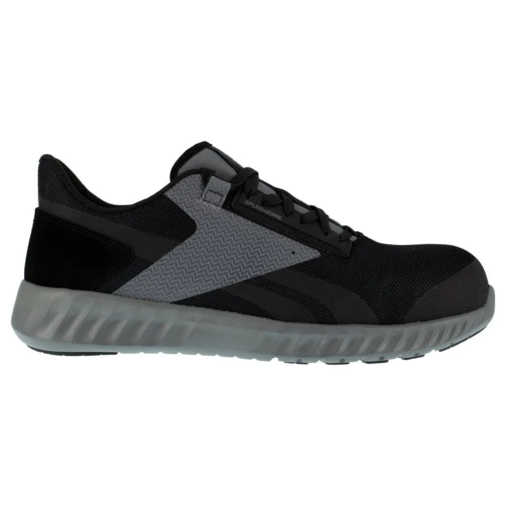 Reebok Sublite Legend Athletic Work Shoe Men's Composite Toe Rb4020 In Black And Grey