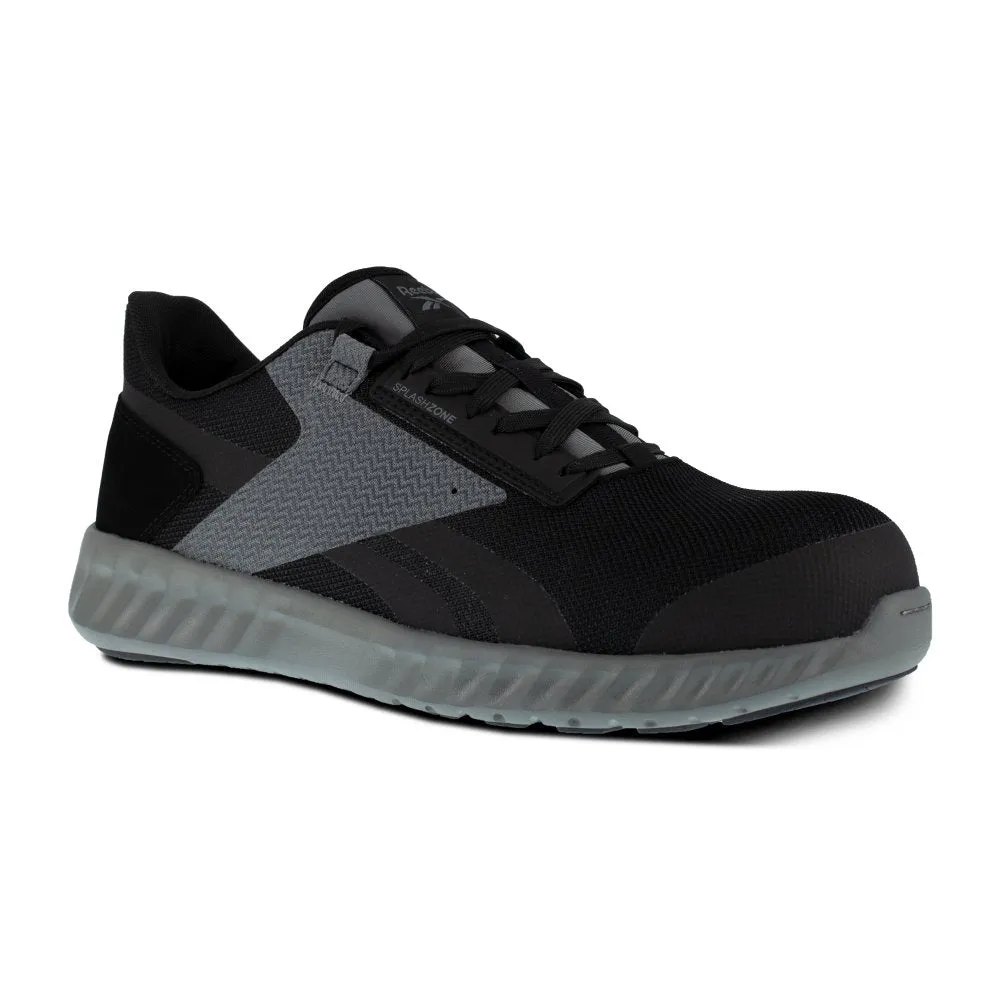 Reebok Sublite Legend Athletic Work Shoe Men's Composite Toe Rb4020 In Black And Grey