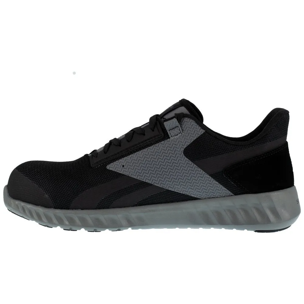 Reebok Sublite Legend Athletic Work Shoe Men's Composite Toe Rb4020 In Black And Grey