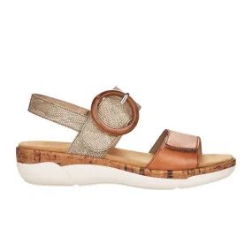 Remonte Jocelyn R6853-90 Backstrap Sandal (Women) - Noccia/Lehm-Metallic