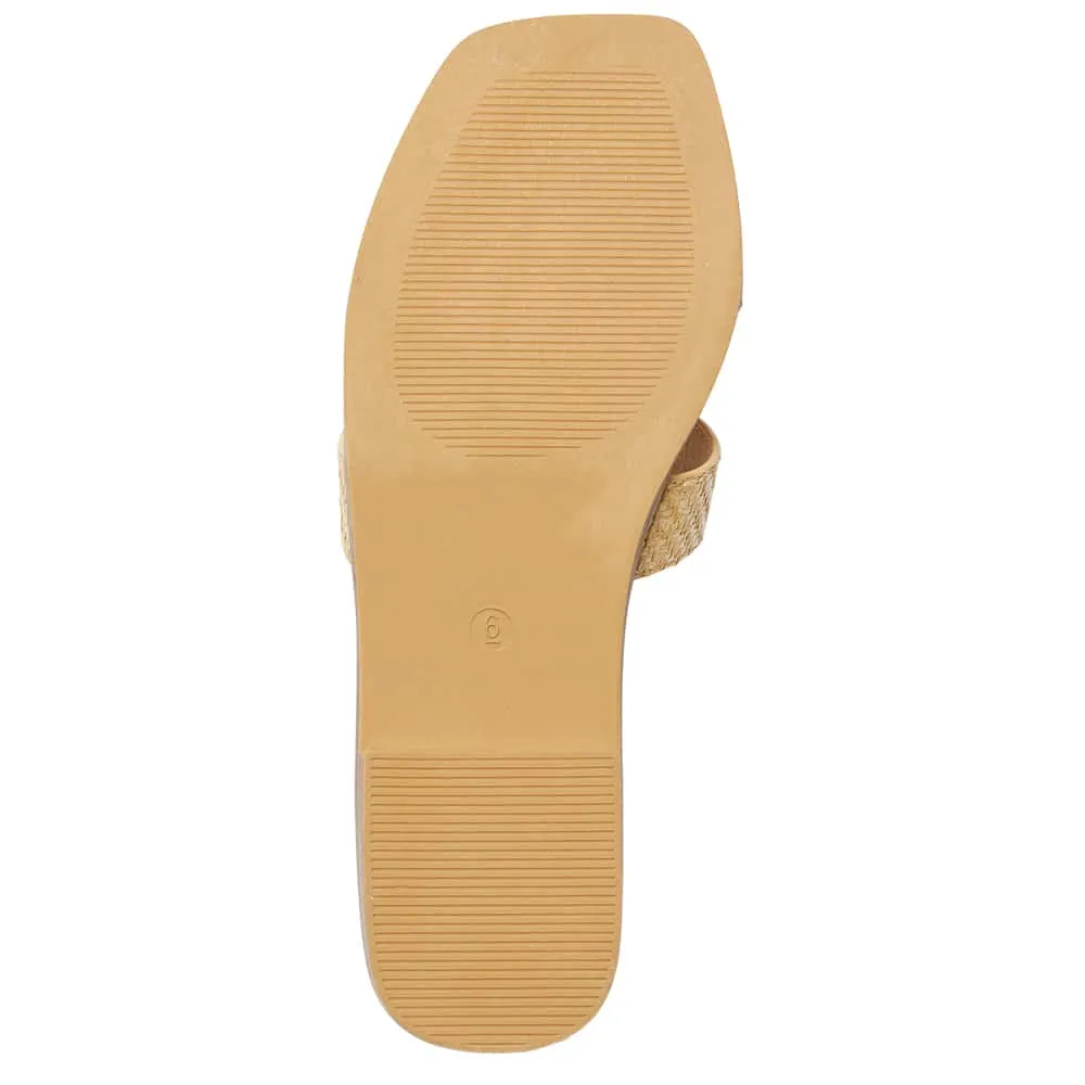 Rhodes Slide in Natural Raffia