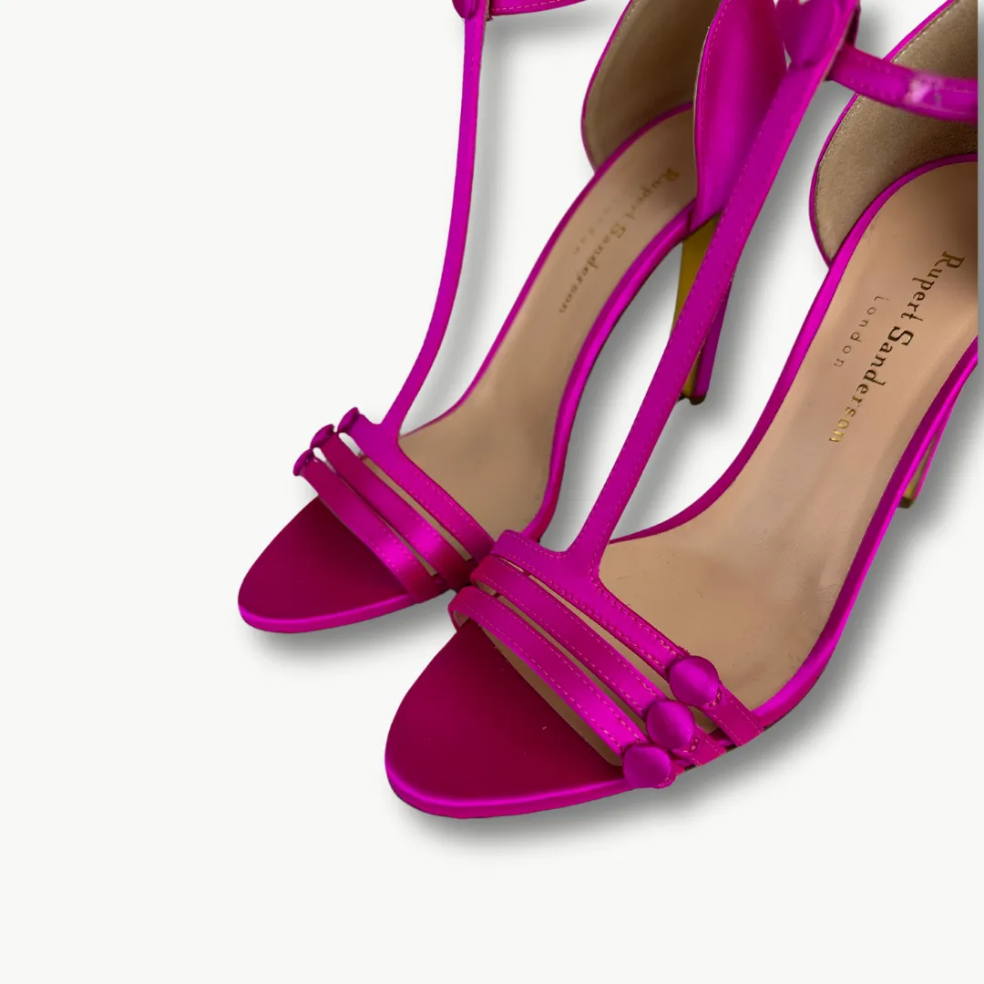 Rupert Sanderson Marbella Sandal - Satin Fuxia