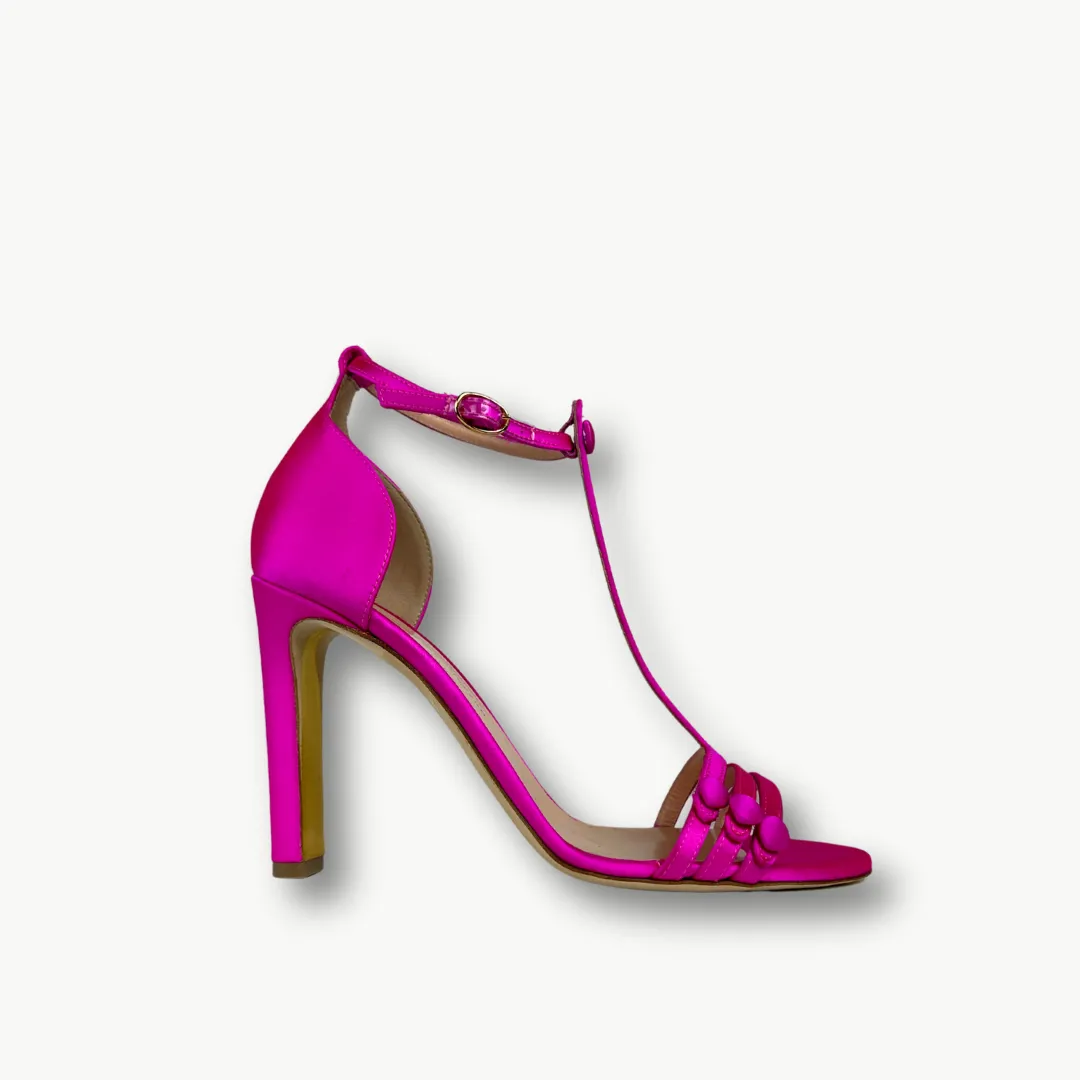 Rupert Sanderson Marbella Sandal - Satin Fuxia