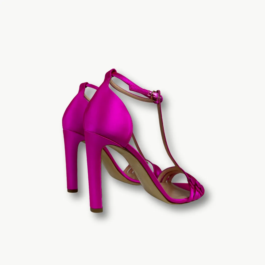 Rupert Sanderson Marbella Sandal - Satin Fuxia