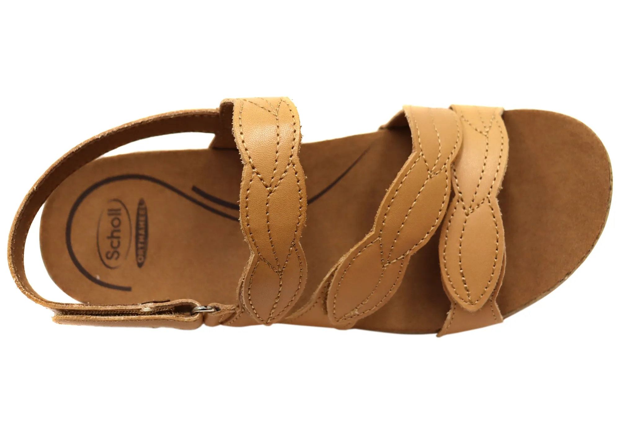 Scholl Orthaheel Able Womens Leather Comfortable Supportive Sandals