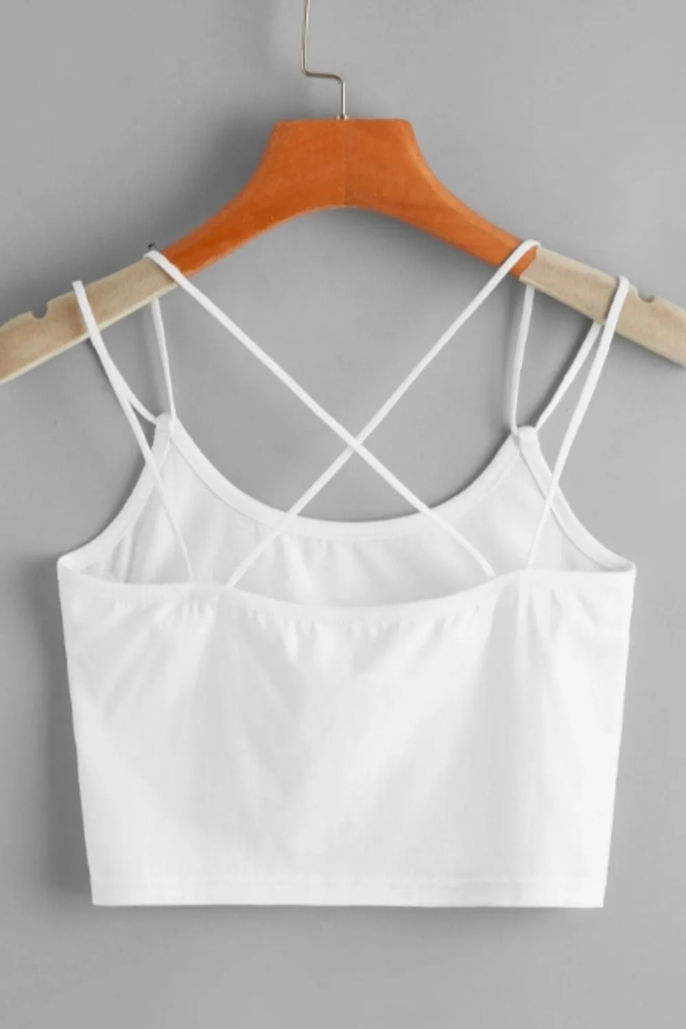 Solid Strappy Cami Top