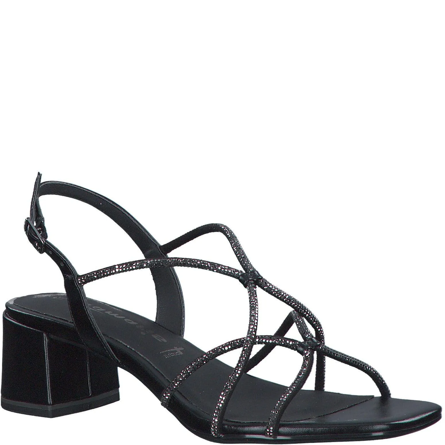 Tamaris Womens Sandal 28236 Black Metallic