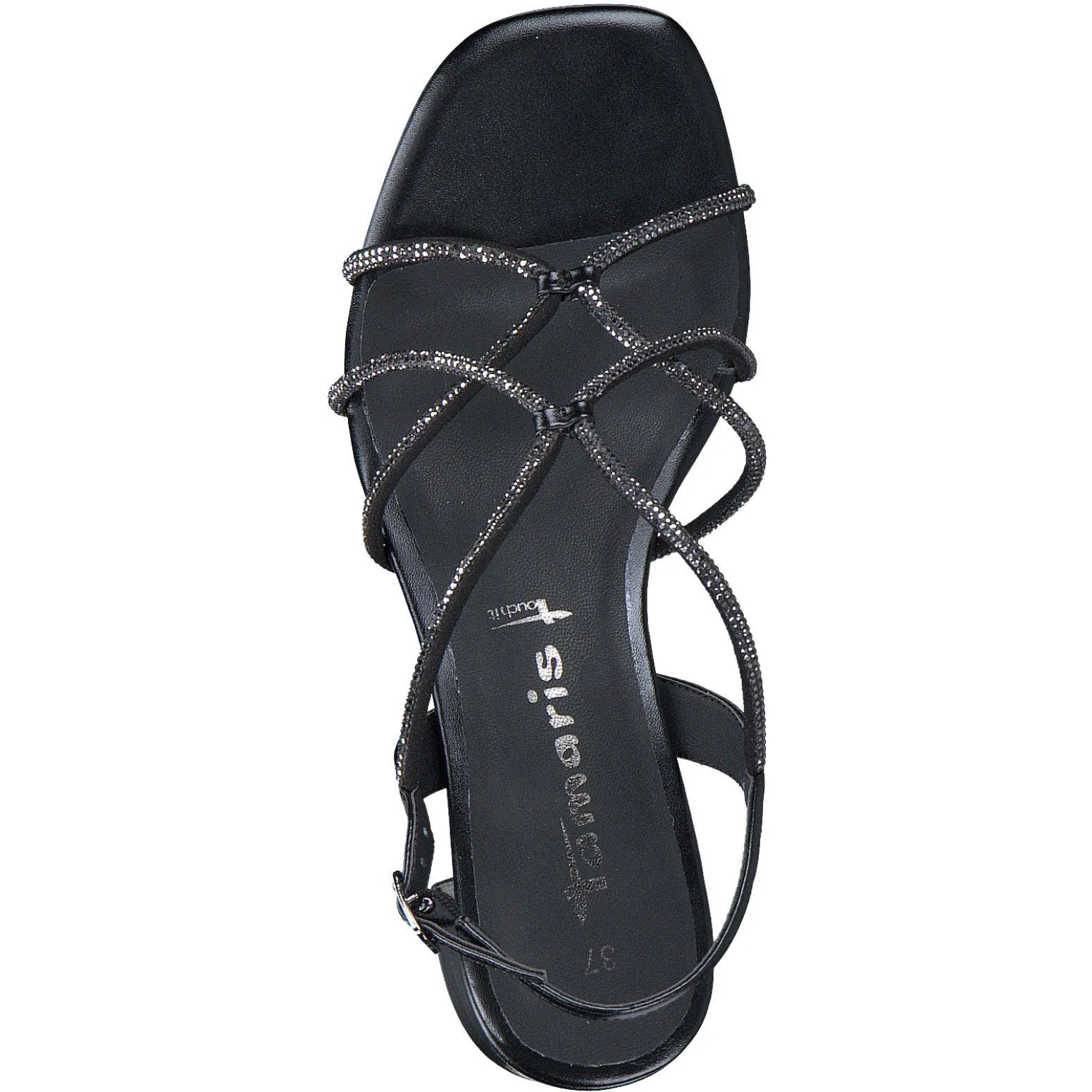 Tamaris Womens Sandal 28236 Black Metallic