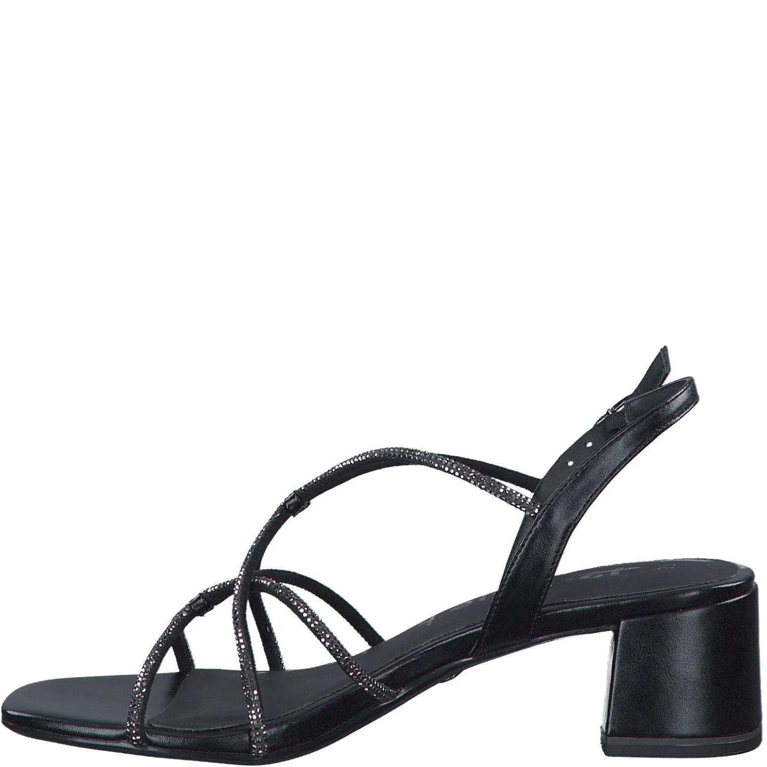 Tamaris Womens Sandal 28236 Black Metallic