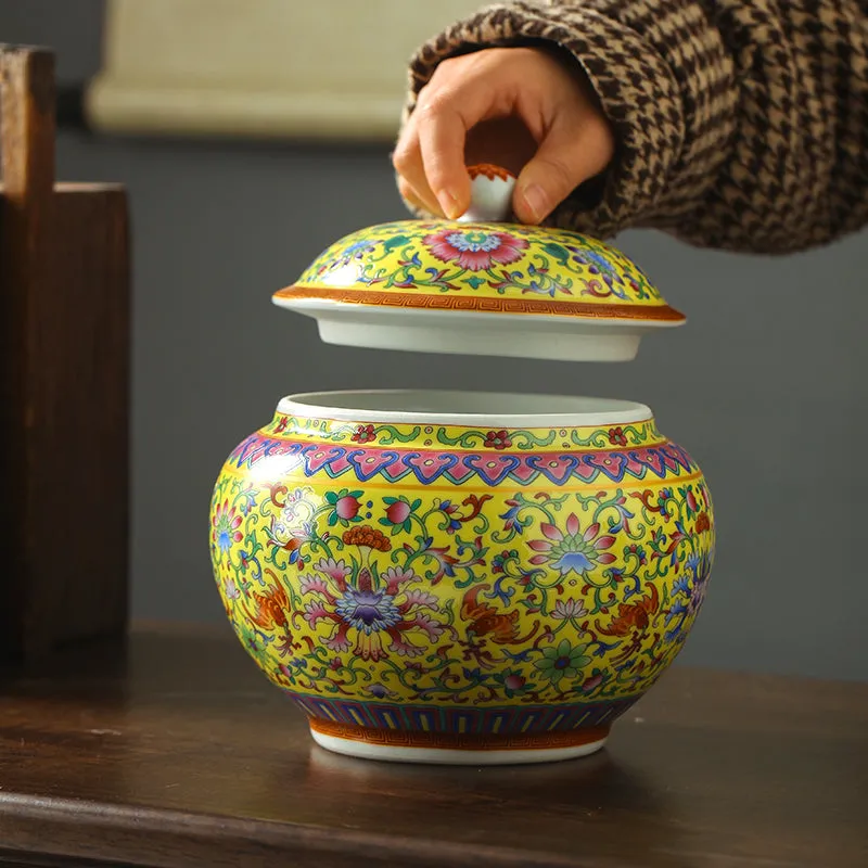 Tang Colourful Chinese Ceramic Container