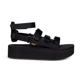 Teva Flatform Mevia Black Sandals - Women's