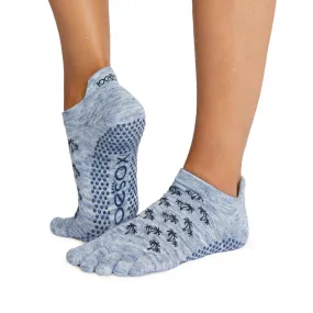 TOESOX Grip Full Toe Low Rise - Deep Sea